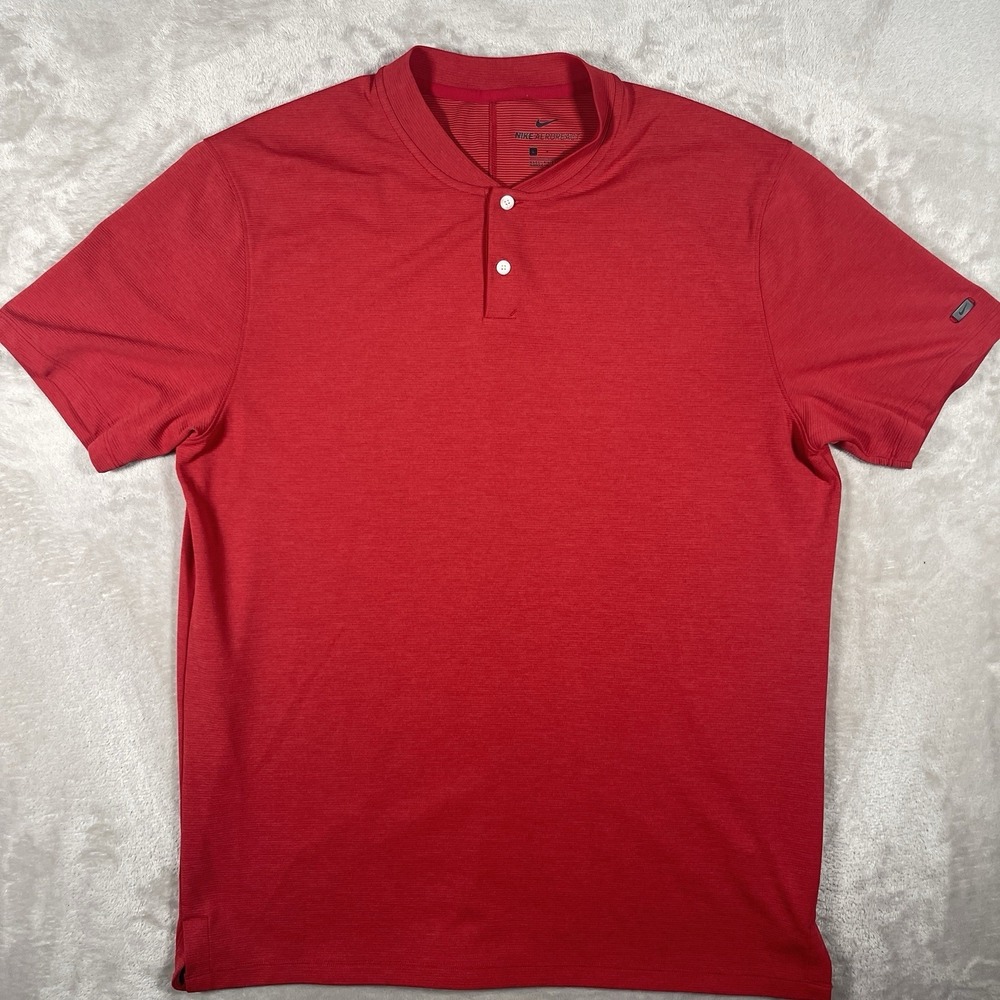 Nike AeroReact Tiger Woods Vapor Sunday Red Blade Collar Polo Mens L Performance - Picture 2 of 10